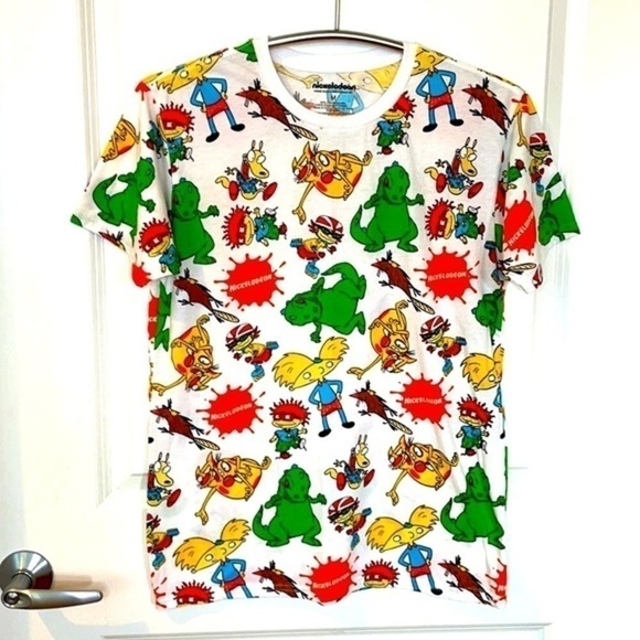 NICKELODEON | Women’s Medium NICKELODEON Cartoon Characters Multi Colored TShirt - Picture 3 of 8